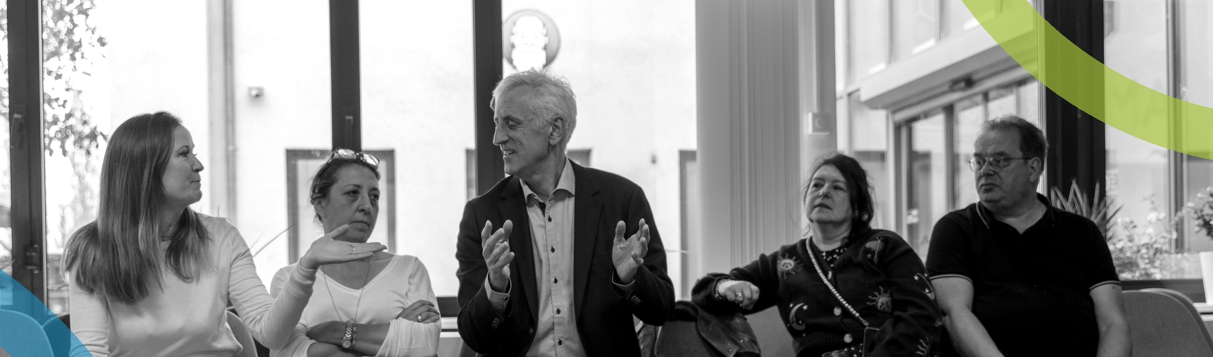The PHCom team in discussion